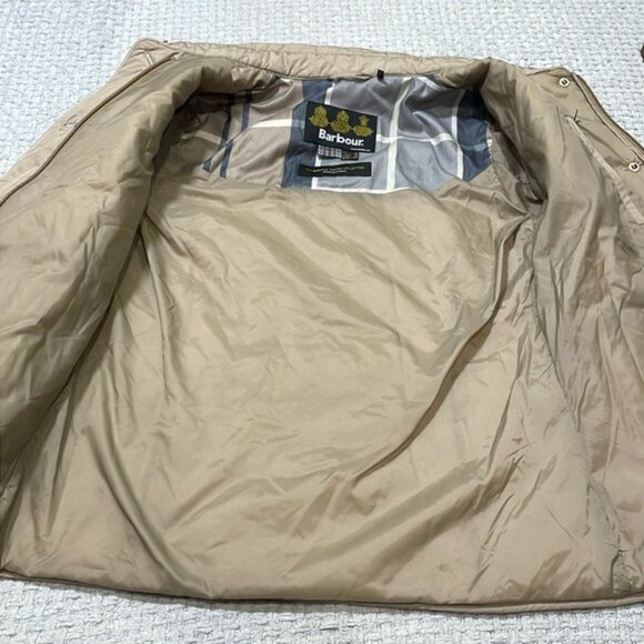 Women's Barbour Forth Quilt Coat The Tartan Collection Tan Size 8 - Picture 11 of 16